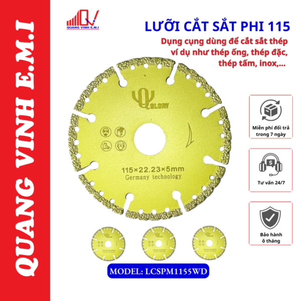 lưỡi cắt sắt phi 115