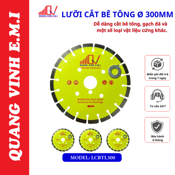 lưỡi cắt bê tông 300mm